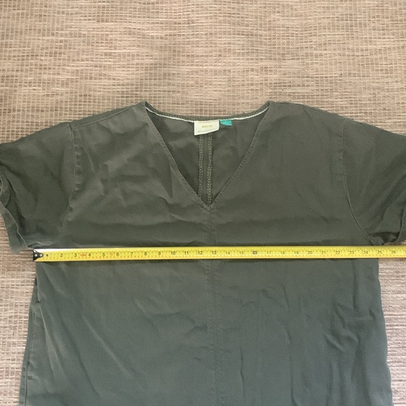 Anthropologie Maeve Tiana Flounced Olive Green Cottagecore Dress Plus Size 1X - Picture 12 of 14